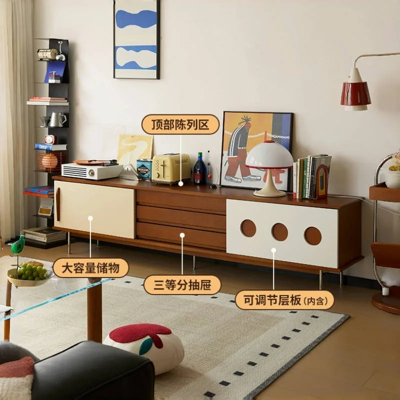 

Nordic solid wood TV cabinet