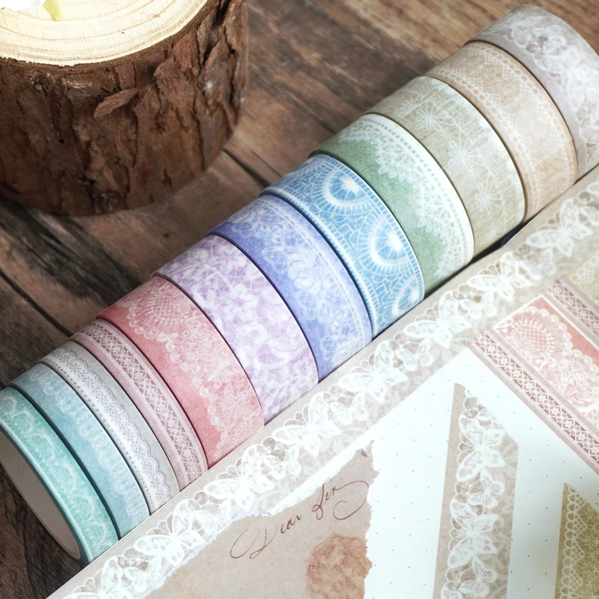 

Набор из 12 рулонов декоративной ленты васи, цвета Моранди, для журналов, скрапбукинга, рукоделия, канцелярских принадлежностей