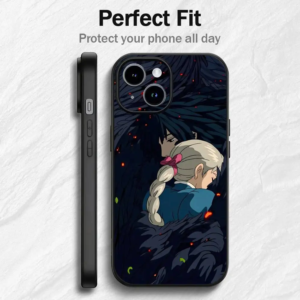 حافظة هاتف على شكل حرف C متحركة من فيلم H-Howl لهاتف 17 12 13 14 15 16Pro Max mini classic Plus جاذبية مغناطيسية قوية #6