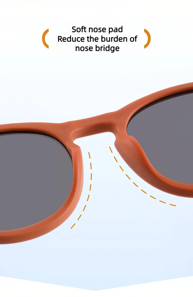 Neue Mode Runde Polarisierte Kinder Sonnenbrille Jungen Mädchen Leichte Silikon Sonnenschirm Outdoor Anti Glare Kinder Brille – Detail 5