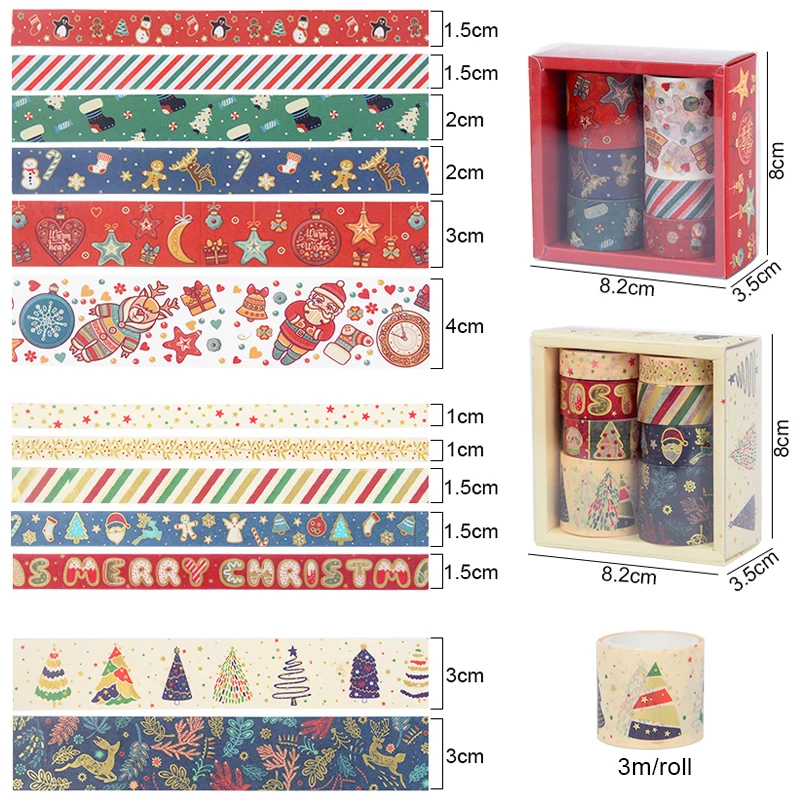 Merry Christmas Tape Gift Packaging Tape Sticker Christmas Decorations For Home Kids Gift Navidad Scrapbook Supplies