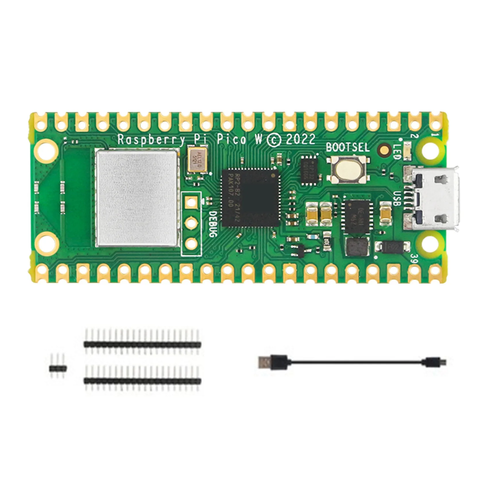 For Raspberry Pi Pico W Development Board Basic Kit Wireless WiFi RP2040 Microcontroller Pico W Development Board