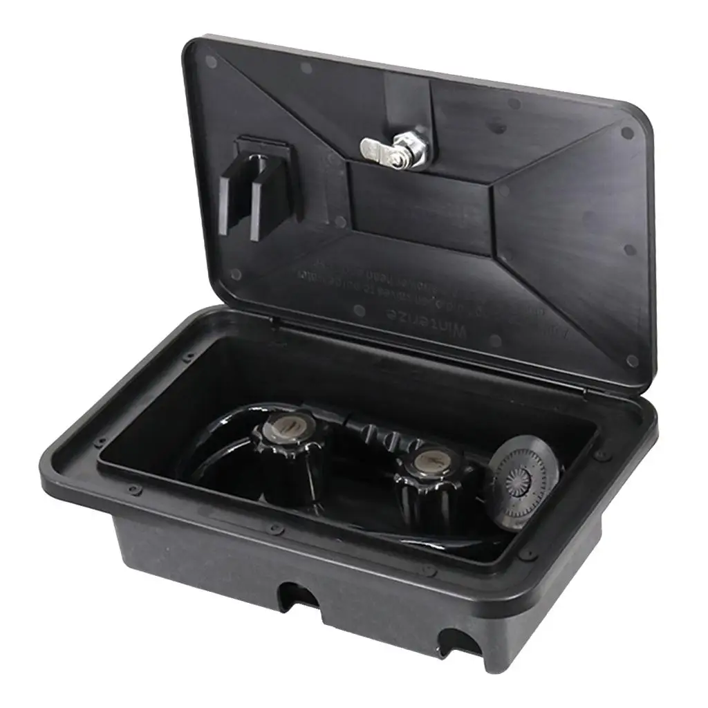 RV Outdoor Shower Box with Hand Spray Shower Head for Motorhomes