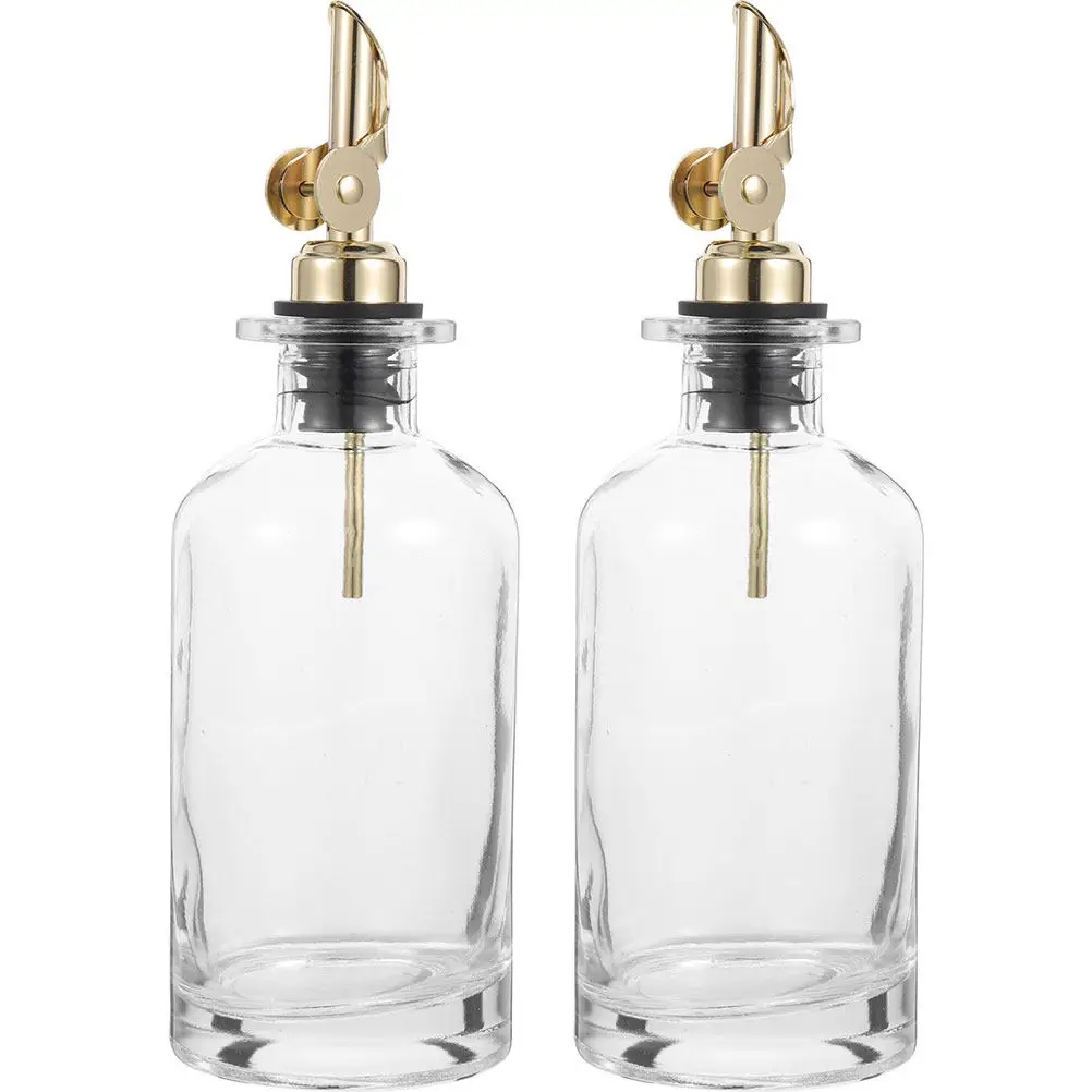 

Набор из 2 автоматических дозаторов для масла: стеклянные бутылки для оливкового масла, уксуса, соевого соуса, универсальные контейнеры для хранения на кухне, герметичные