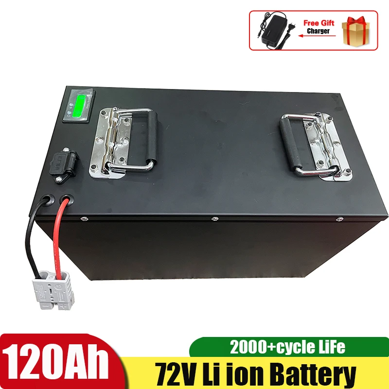 72V 120Ah Li ion Battery With 340A BMS +20A Charger