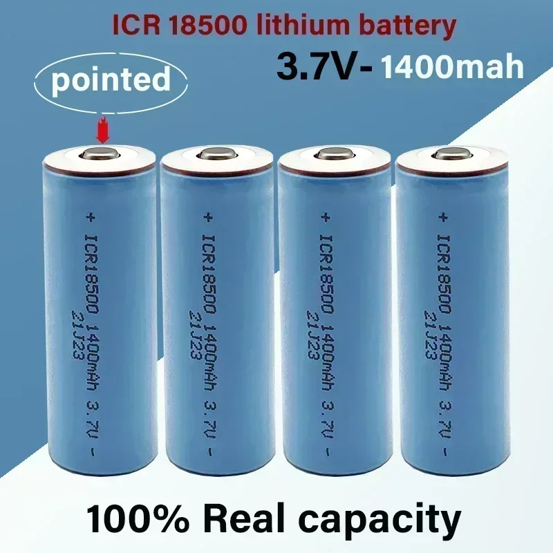New 18500 3.7V 1400mAh Pointed - Tip Rechargeable Ion Battery - A Great Power Solution for Strong - Light Flashlights