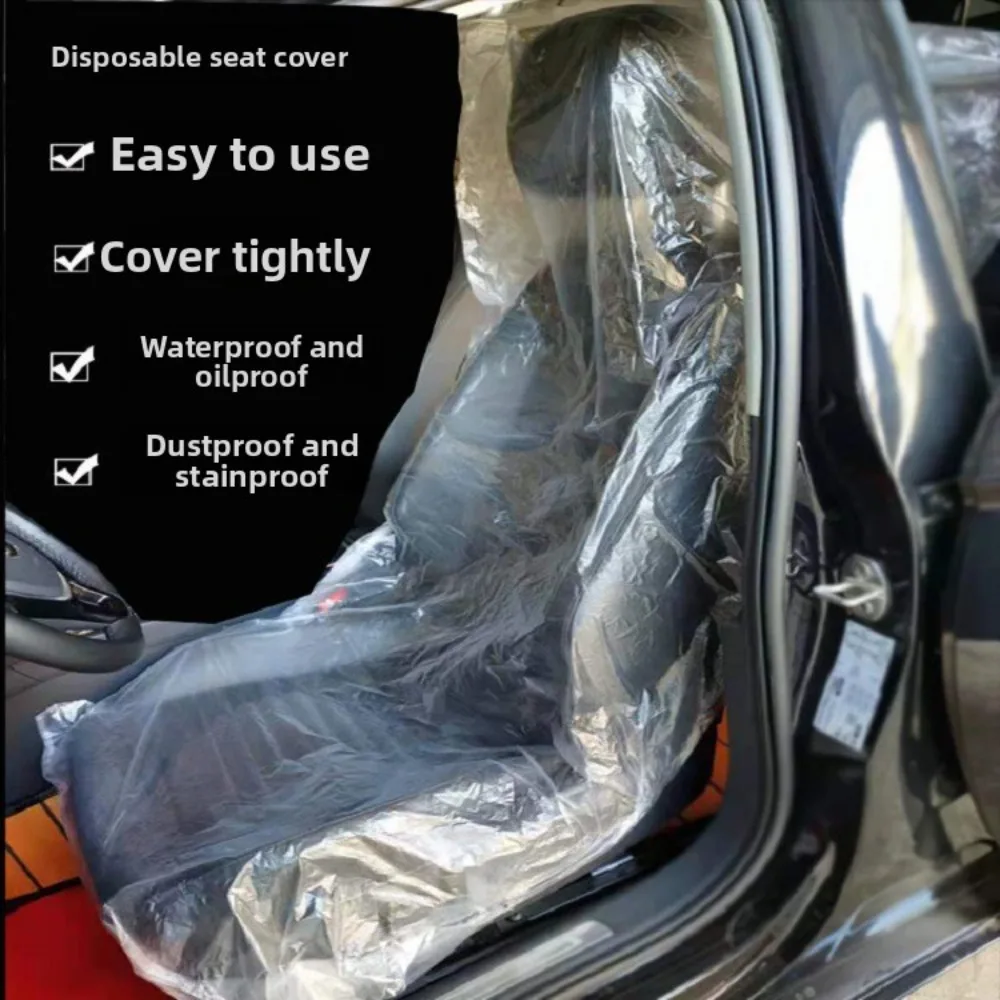Disposable Car Seat Covers Plastic Waterproof Anti Dust Protection Cover For Auto Interior Seat Protector