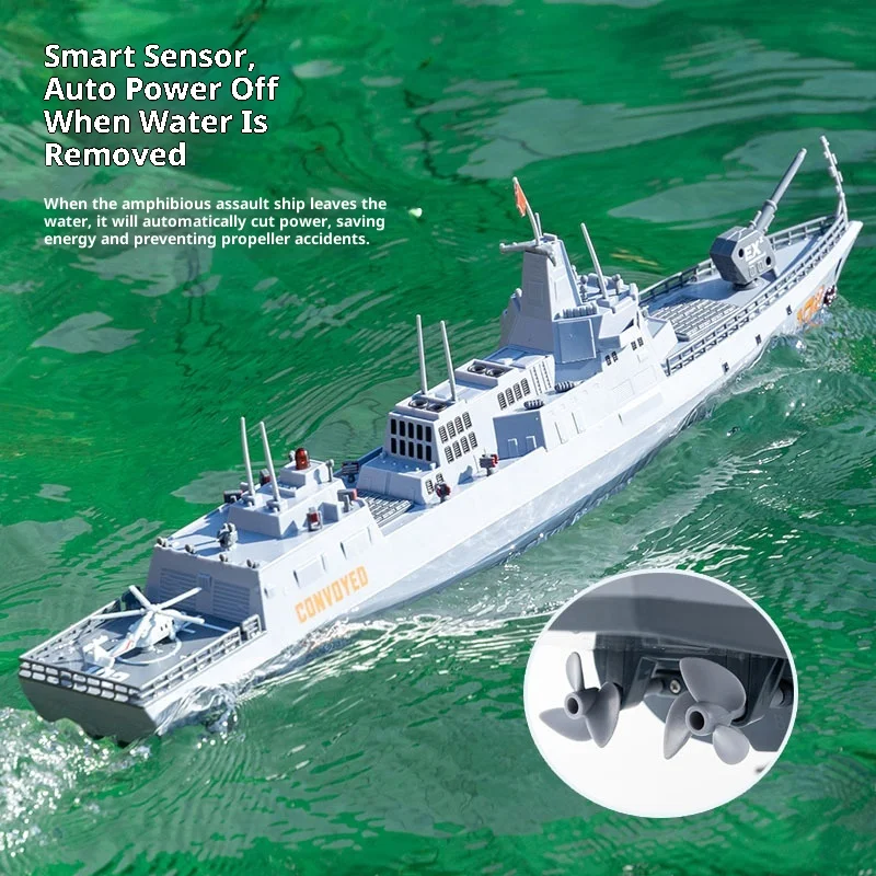 JJRC New Double Motor Drift Simulation Destroyer Model High Speed RC Remote Control Boat Summer Hot Toy