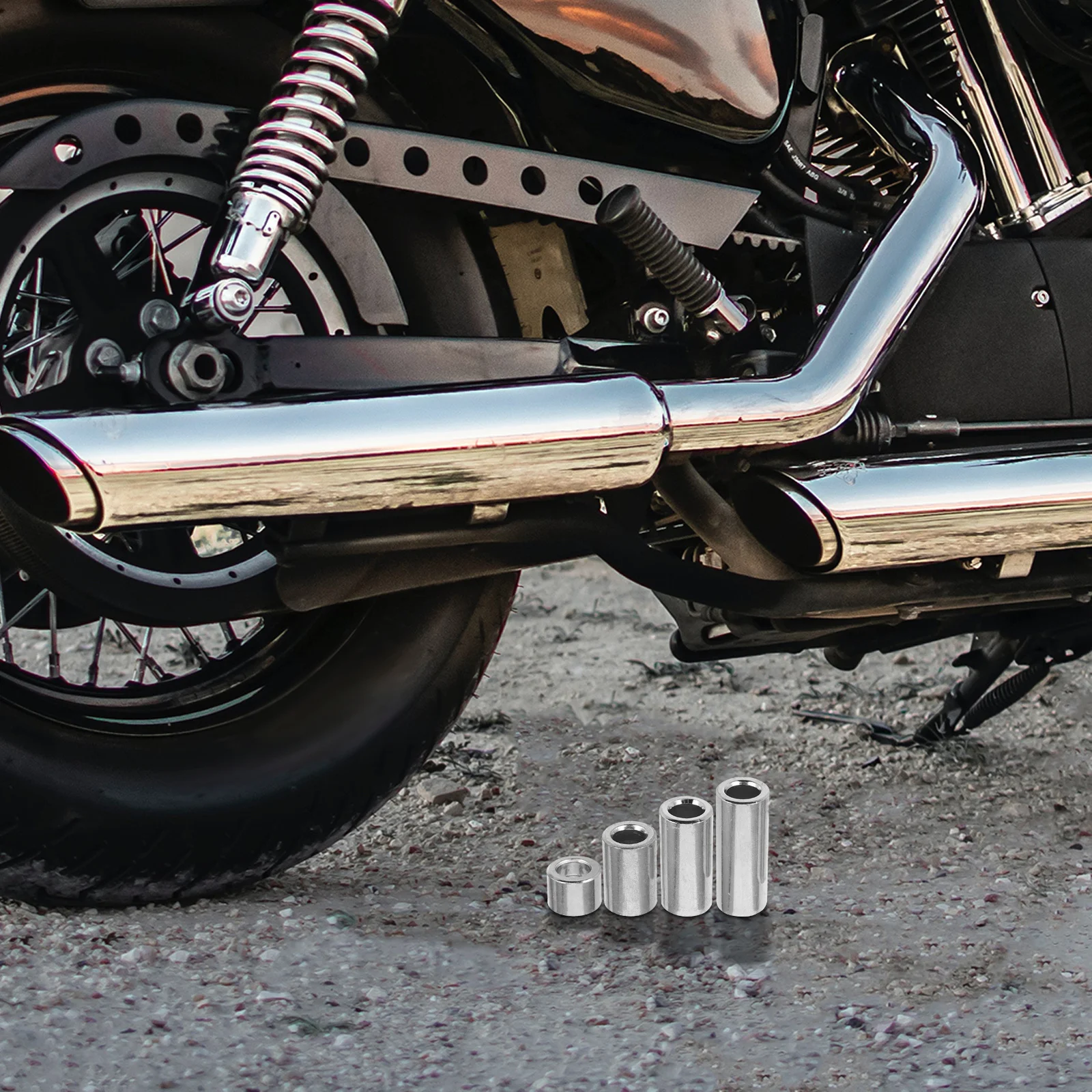 

4Pcs Motorcycle Electric Vehicle Axle Bushing Iron Sleeve Durable Front Rear Axle Bushing 12mm Diameter