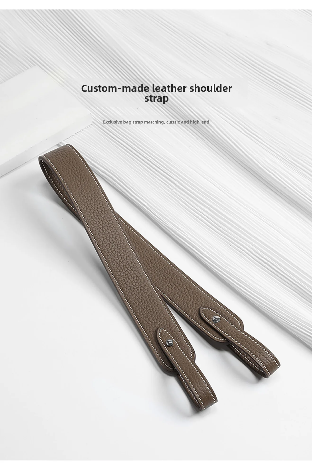 Top Layer Cowhide Wide Shoulder Strap For Picotin Bag, Replacement Crossbody Bag Strap, Handbag Accessories
