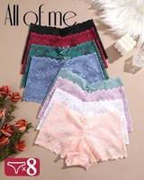 8 unids/set de bragas sexis de encaje para mujer con bordes florales, bragas sin costuras de seducción, ropa interior exquisita, calzoncillos cómodos