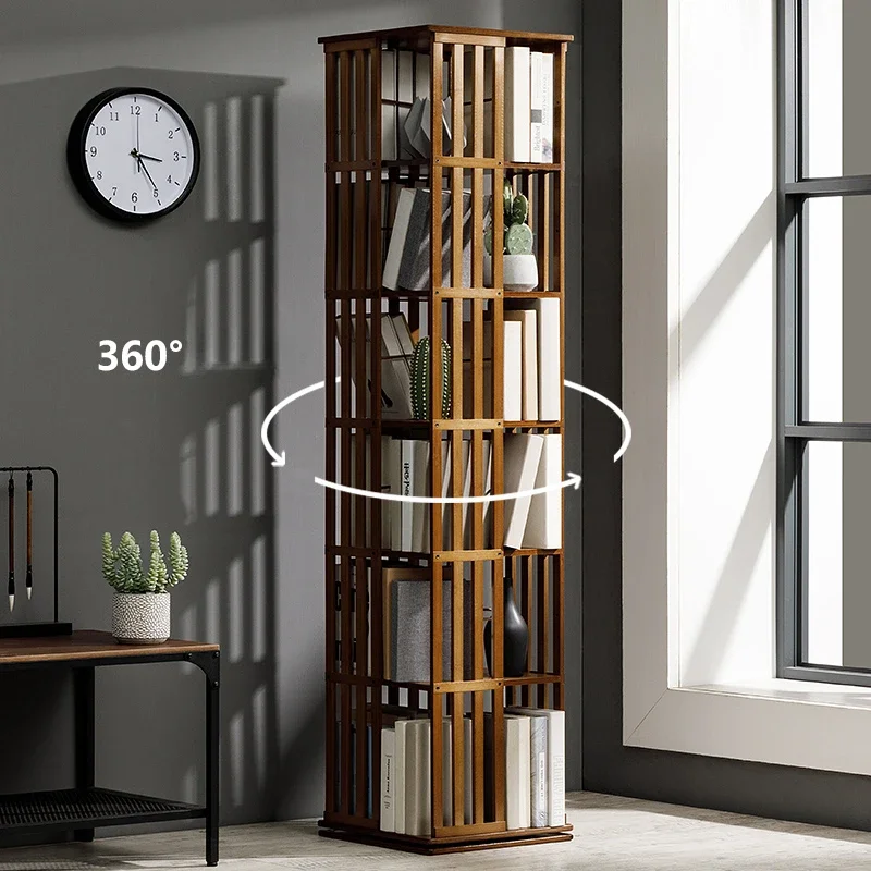 Magazine Racks Bookshelf Rotating Display Storage Bookshelf Kitchen Organizer Corner Librero Minimalista Hotel Furniture YN50BS