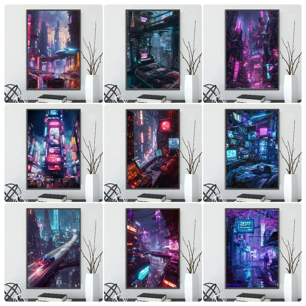 

DIY Cyberpunk City Jigsaw Puzzles for Adults Focus Enhancement Therapy Meaningful Retirement Gift Office Home Decor