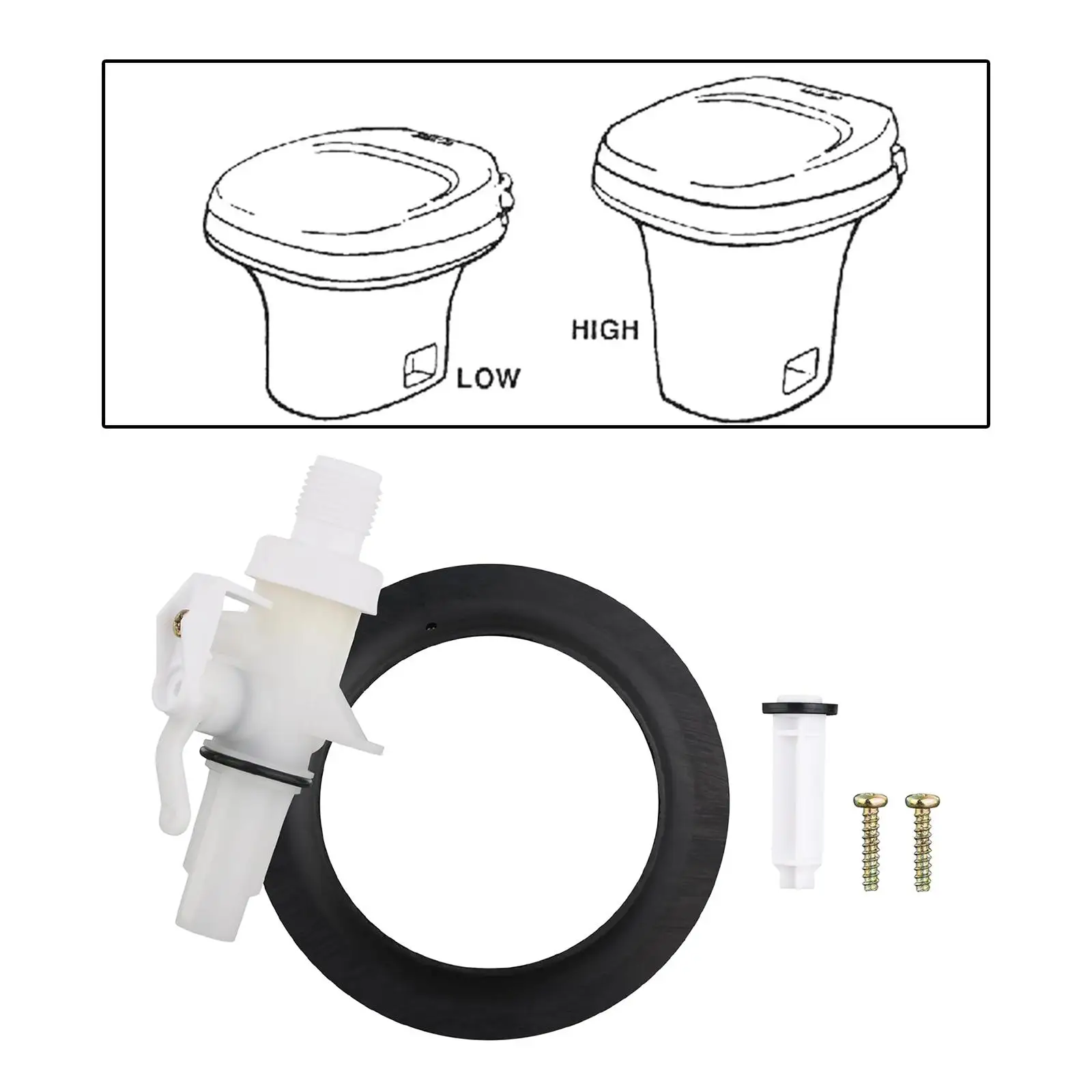 

13168 RV Toilet Water Valve Kit for Aqua Magic IV Toilets Professional