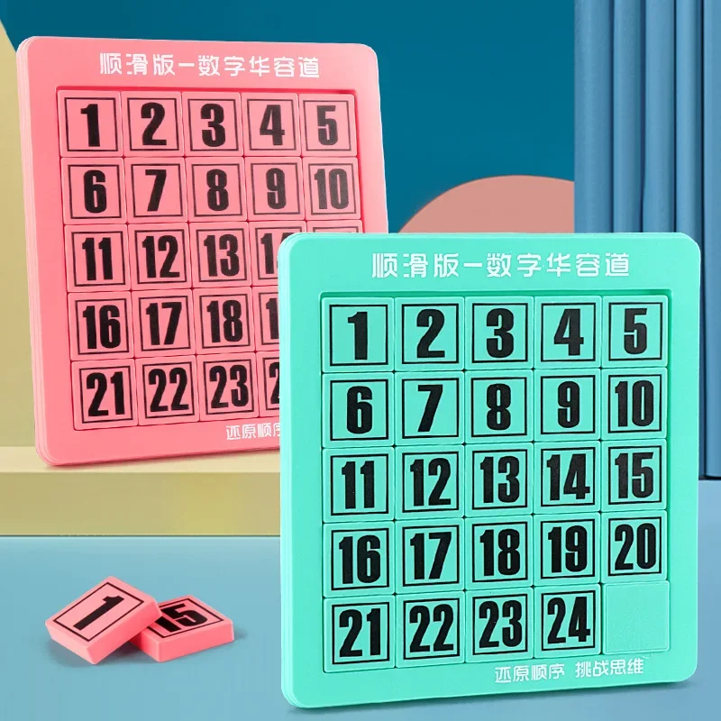 Digital Klotski Slide Pupils Magnetic Number Sliding Puzzle Game Huarong Road Board Math Early Educational IQ Training Toy Gift