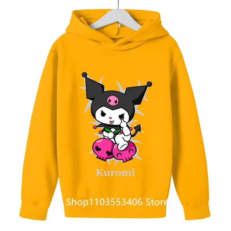 2024 hoodie Spring and Autumn HelloKT printed hoodie fashion casual clothing pure cotton children boys and girls sports hoodie