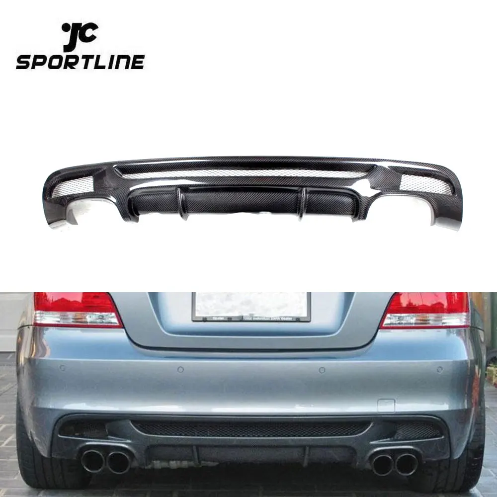 

Карбоновый задний диффузор-спойлер с четырьмя выхлопными трубами для BMW E82 серии 1 (E82 Carbon Race)