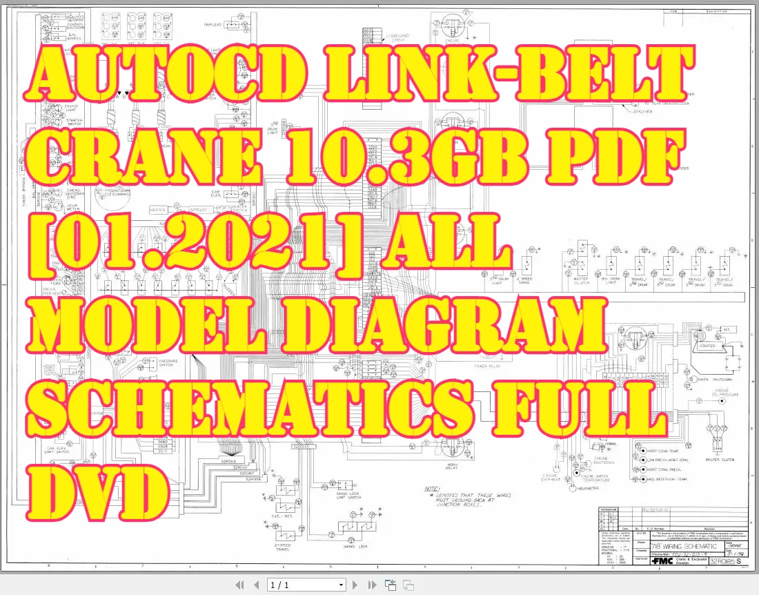 

AutoCD Link-Belt Crane 10.3GB PDF [01.2021] All Model Diagram Schematics Full DVD