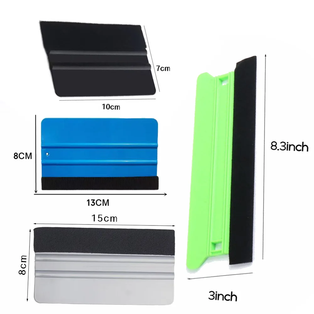 Vinyl Wrap Squeegee Window Film Screen Pretector Squeegee 4 Size Scratch-Free Scraper Tool for Decals Adhesive Vinyl Wallpaper