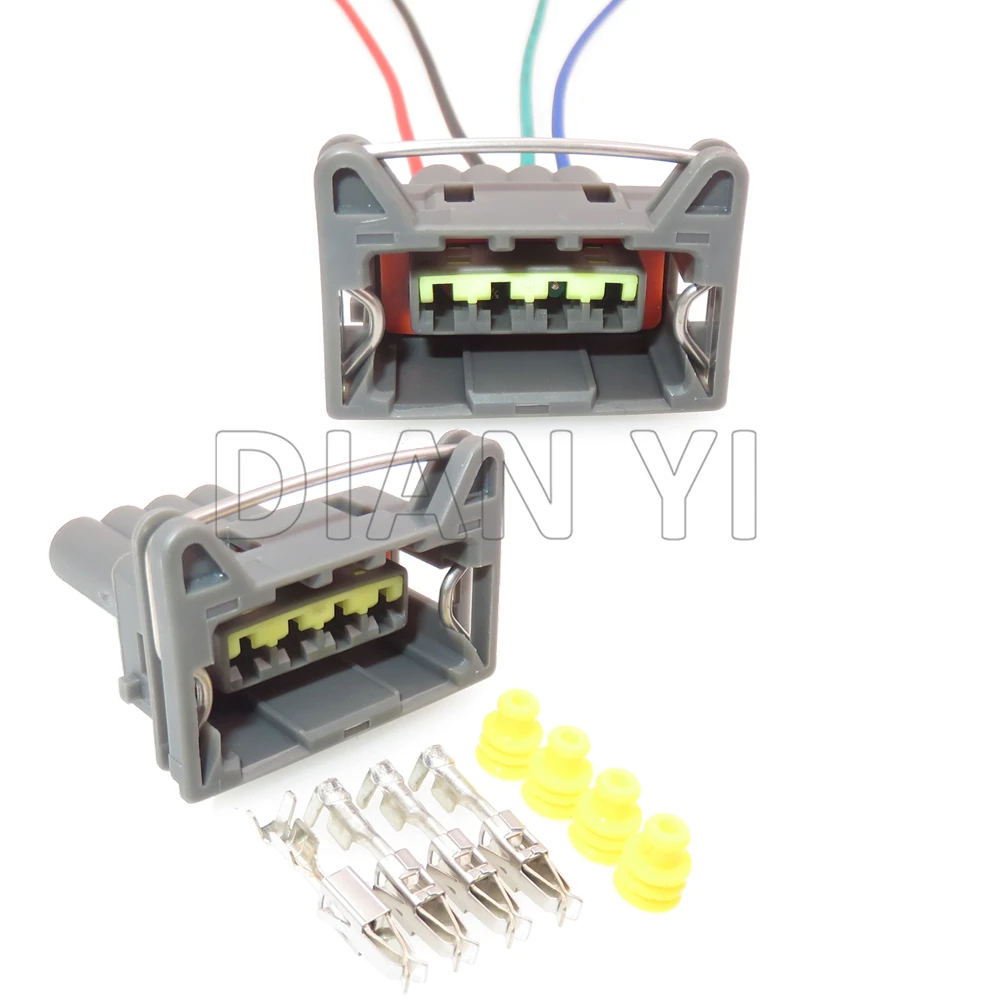 

1 Set 4 Way Starter Auto Sealed Connector with Terminal and Rubber Seals 368126-2 Car Wire Cable Socket 368126-2