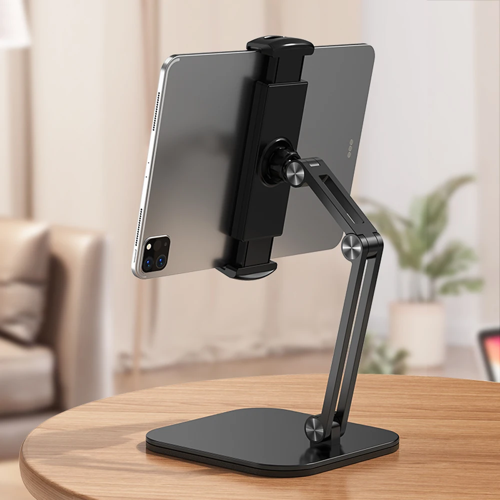 Double Arms TabletStand Metal Multi Function Lazy Stand Rotatable Height Adjustable Compatible With iPad