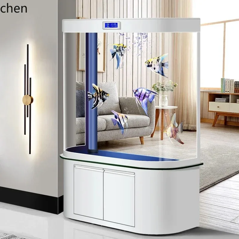HT automatic circulation filtration medium and large household air ecological bottom filter glass fish tank turtle tank aquarium