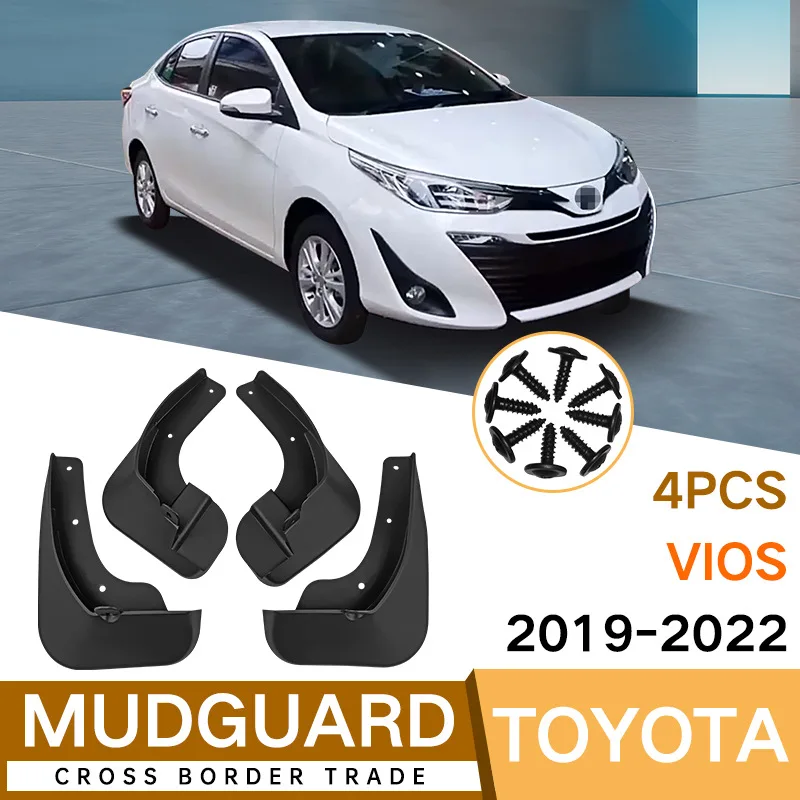 

For Toyota Vios 2019-2022 black car mudguard Reduce dust Resist tire dirt car accessories tools