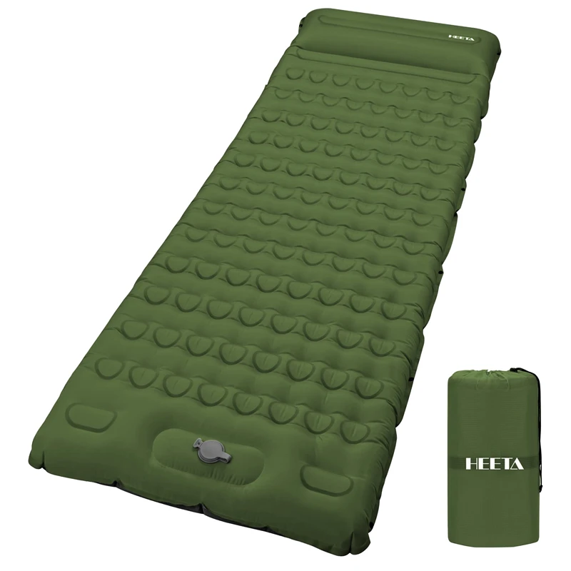 Popular Outdoor Mattress Camping Mat Air Pump Camping Sleeping Pad with Pillow массажная подушка с подогревом xiaomi 8h hot compression massage sleeping pillow zd2 pro