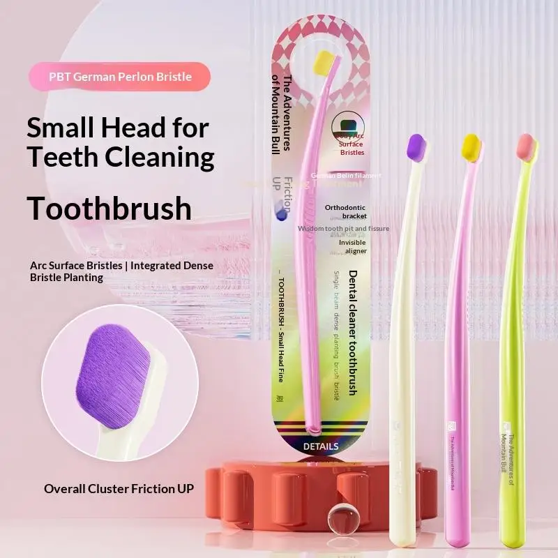 Small Head Toothbrush With Fine Tuft Compact Interdental Brush For Oral Care Dental Cleaning Tool