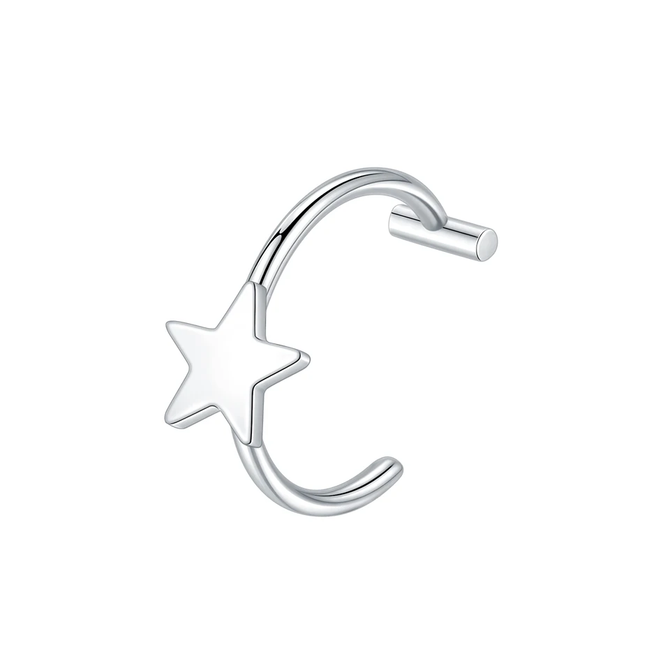 1PC Edelstahl Gefälschte Nasenring Hoop Septum Ringe Nicht Durchbohrt C Clip Lippenring Ohrring Gefälschte Nasenpiercings Frauen Körperschmuck