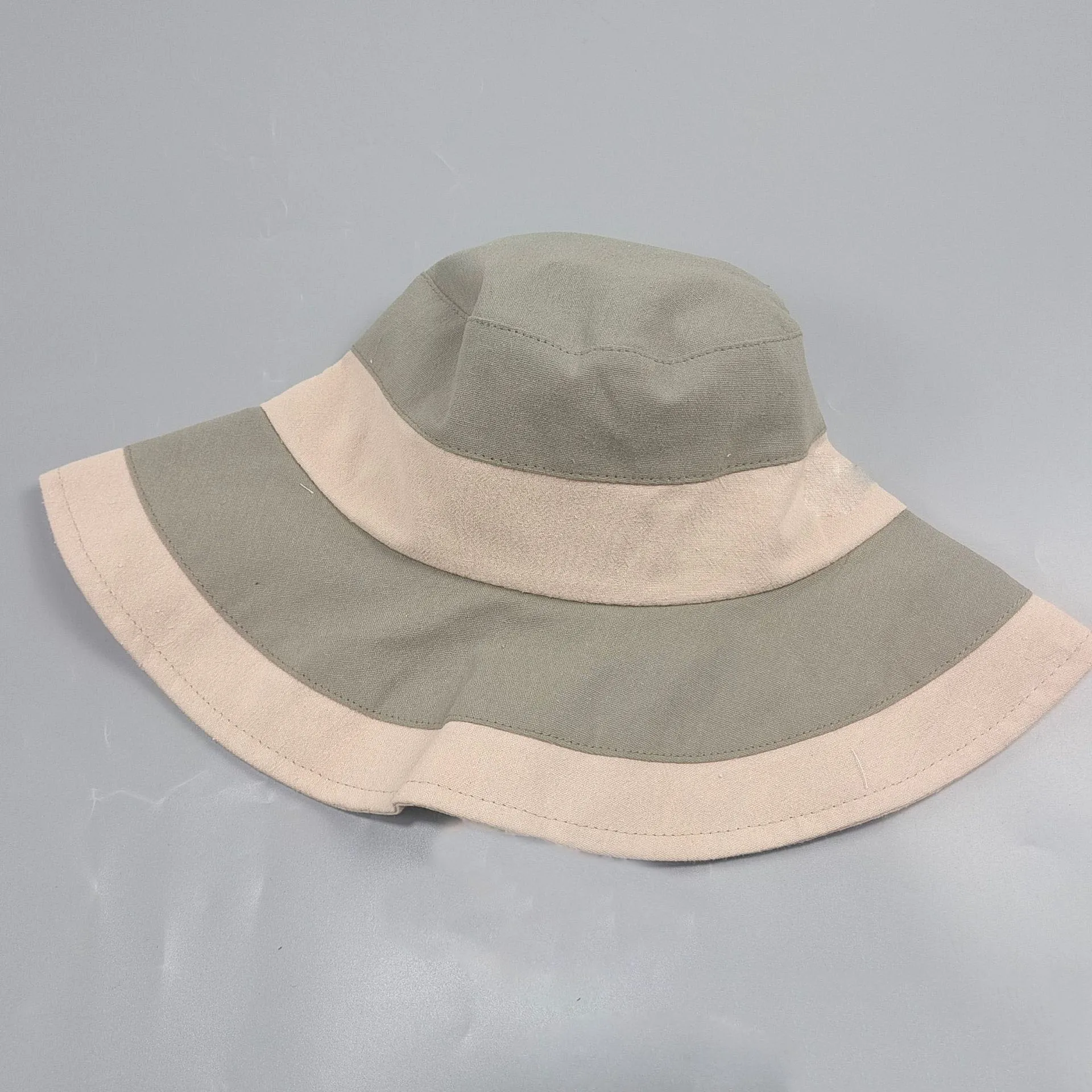 قبعة صياد السمك الجديدة المطرزة الواقية من الشمس في الهواء الطلق واقية من الشمس اليابانية والكورية متعددة الاستخدامات قبعة كبيرة الحواف