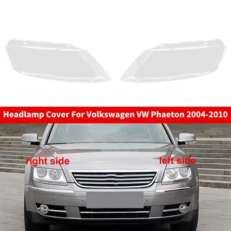 For Volkswagen Phaeton 2004-2010 Head Light Lamps Plastic Cover Lampshade Headlight Shade Head Light Lamp Shell