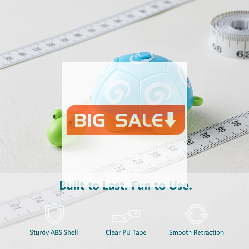 Cute Turtle Shape Retractable Measuring Tape Portable Mini Soft Ruler For Body Sewing Clothing Measurement Home Office Daily Use