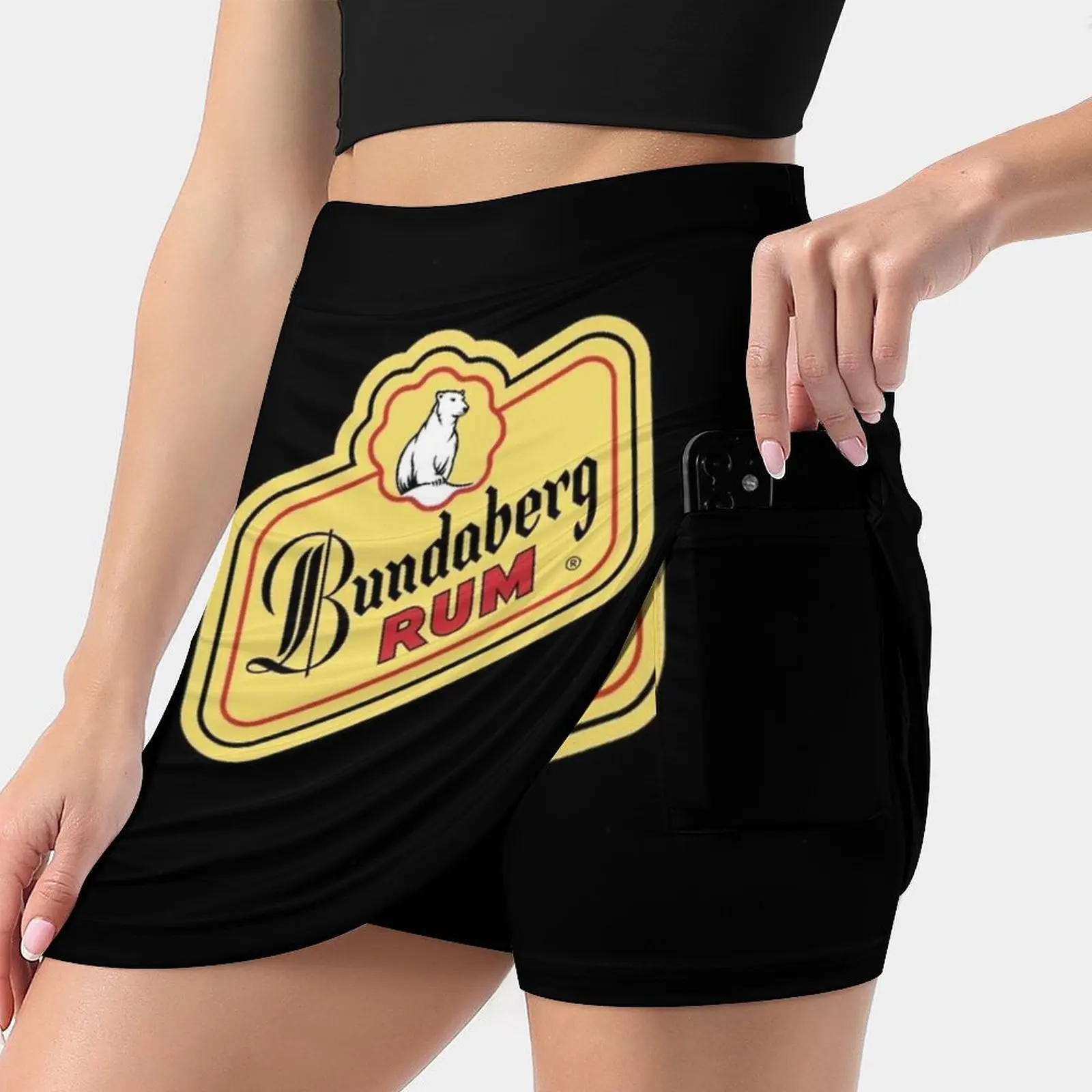 Bear Women's skirt Sport Skort Skirt With Pocket Fashion Korean Style Skirt 4Xl Skirts Bundaberg Rum Logo Bundaberg Rum Logo