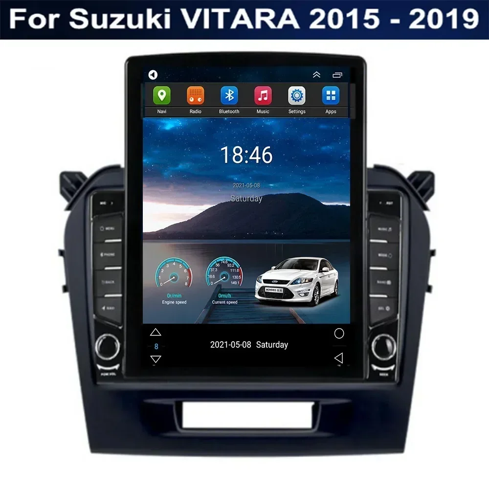 For Tesla Style 2 Din Android 13 Car Radio For Suzuki VITARA 2015 - 2035  Multimedia Video Player GPS Stereo Carplay RDS Camera