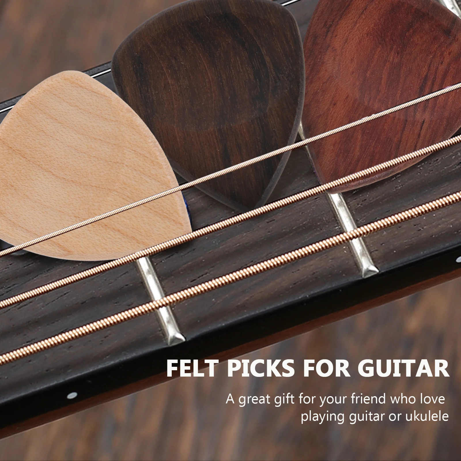 

4 Pcs Accessories Wooden Pick Guitar Picks Instrument Supplies Bass Shaped Electric