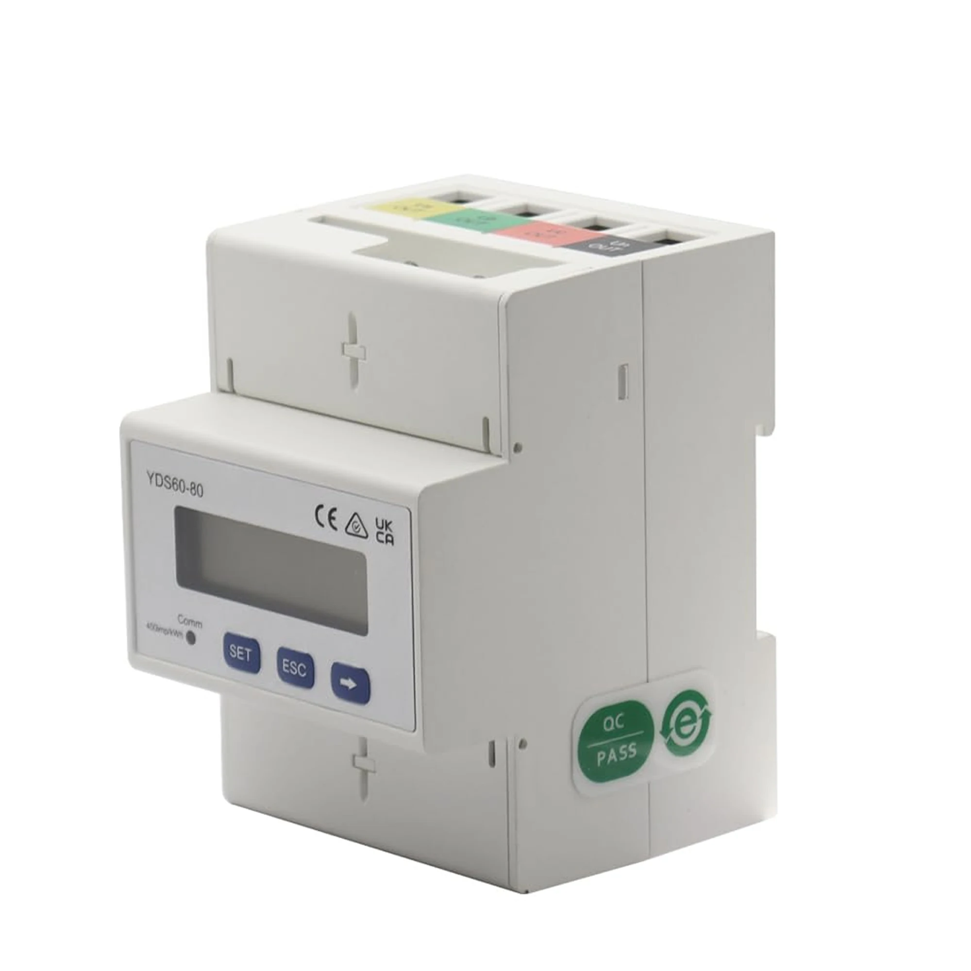 Driefasige slimme stroomsensor 230/400V 0 ~ 80A, nauwkeurigheid van klasse 1, RS485 Modbus-communicatie, DIN-railmontage voor energiemonitoring