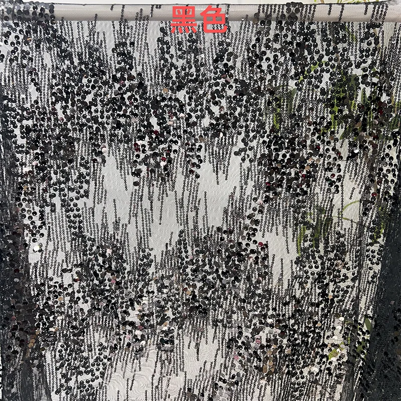 刺繍チュール不規則なグリッター生地散在ストライプスパンコール付きウェディングドレスガウン素材