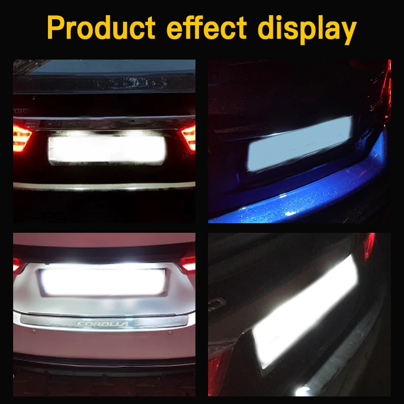 2 قطعة Canbus الأبيض Led لوحة رقم الترخيص لتويوتا كامري Acv51 ، Asv50 (آسيا) (الجيل السابع) 2011.12-up كورولا فيلدر 2012-2016 #6