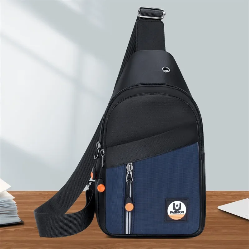 New Chest Bag Men's Multi-layer Pocket Single Shoulder Crossbody Bag Lightweight Sports Backpack Outdoor Riding Crossbody Bag