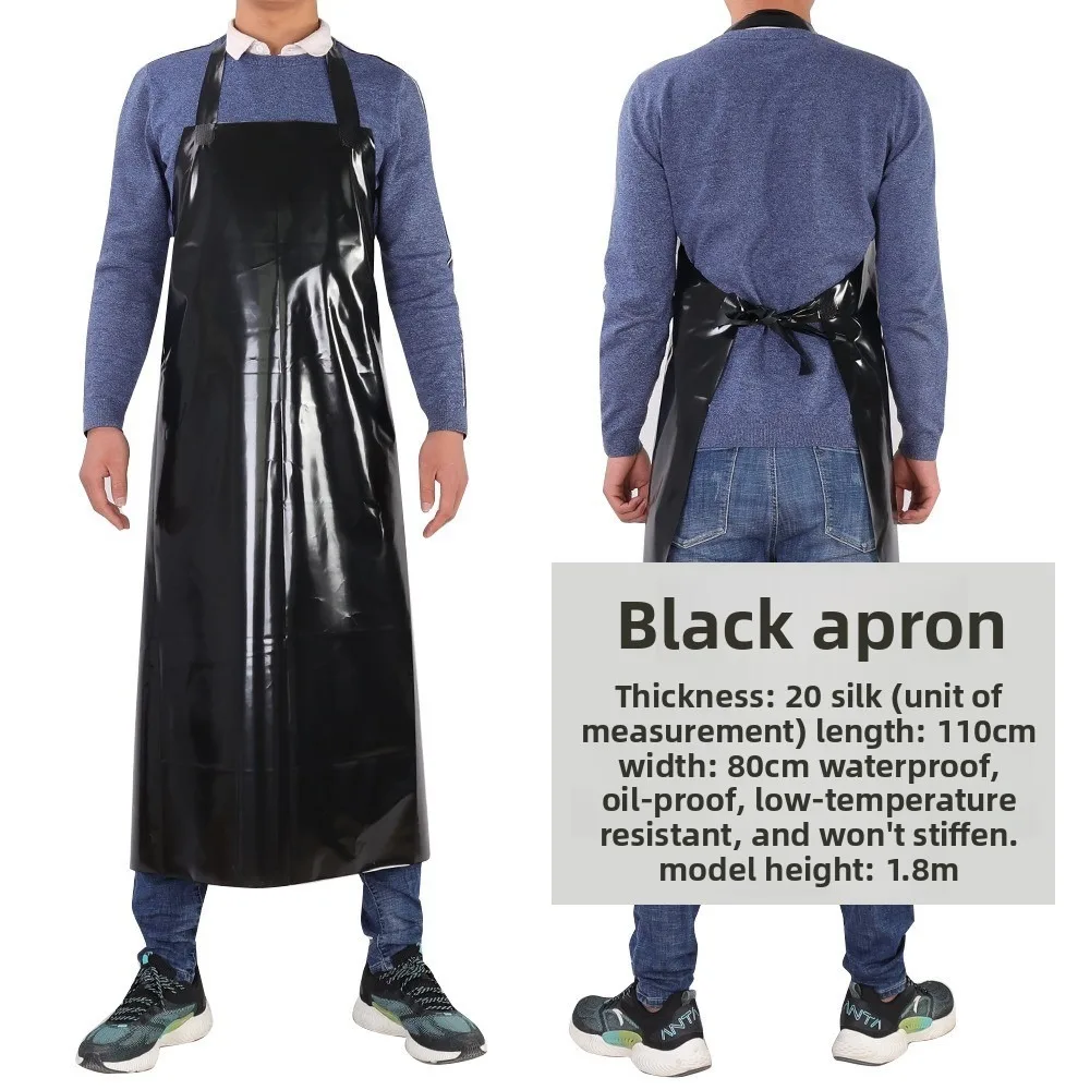 

New Waterproof Kitchen Apron TPU Acid and Alkali Resistant Protective Clothing with Sleeve Lightweight Aquatic Work Clothes