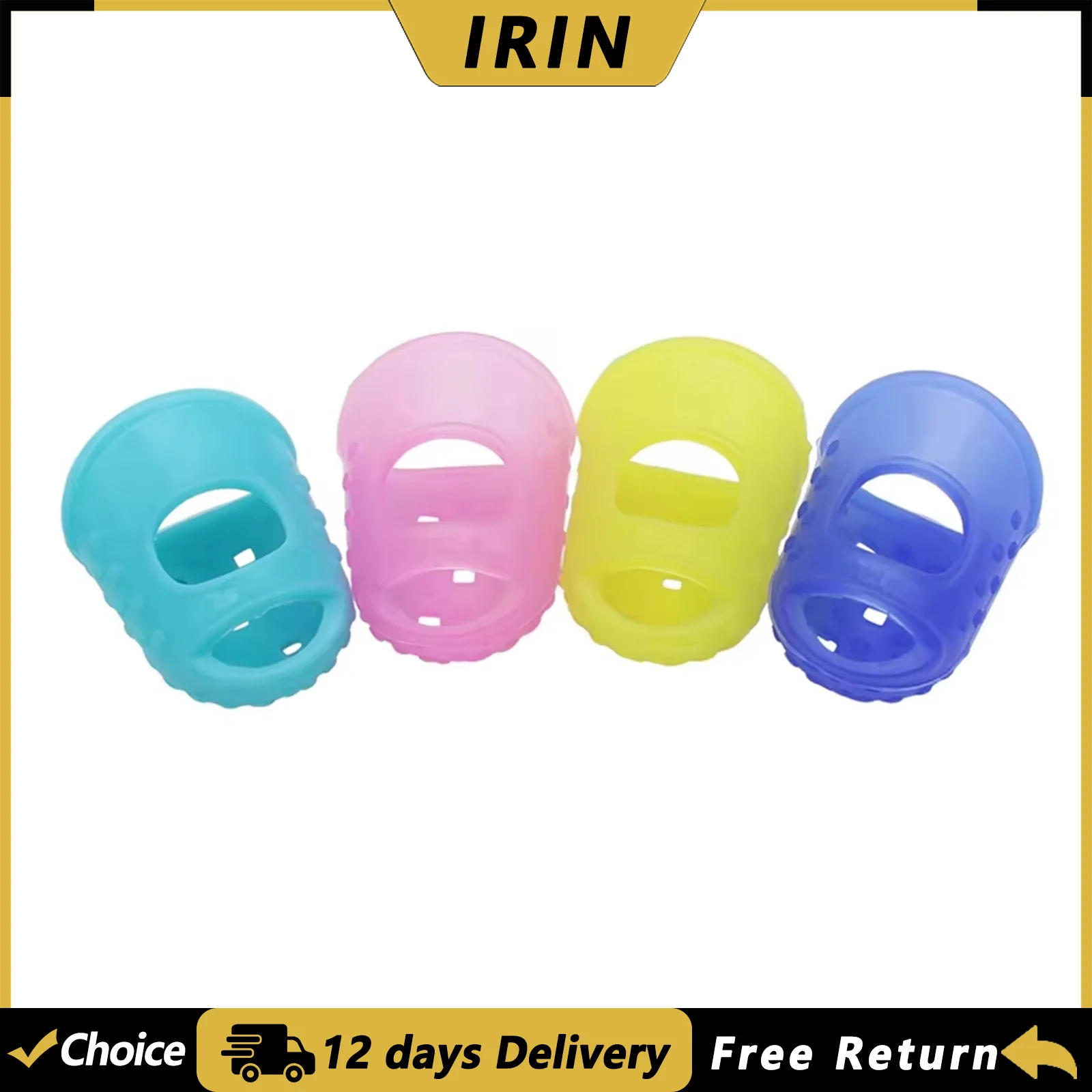 IRIN 4Pcs Guitar Fingertip Protectors Silicone Finger Guards for Ukulele Guitar Bass Finger Protector Guitar Parts & Accessories