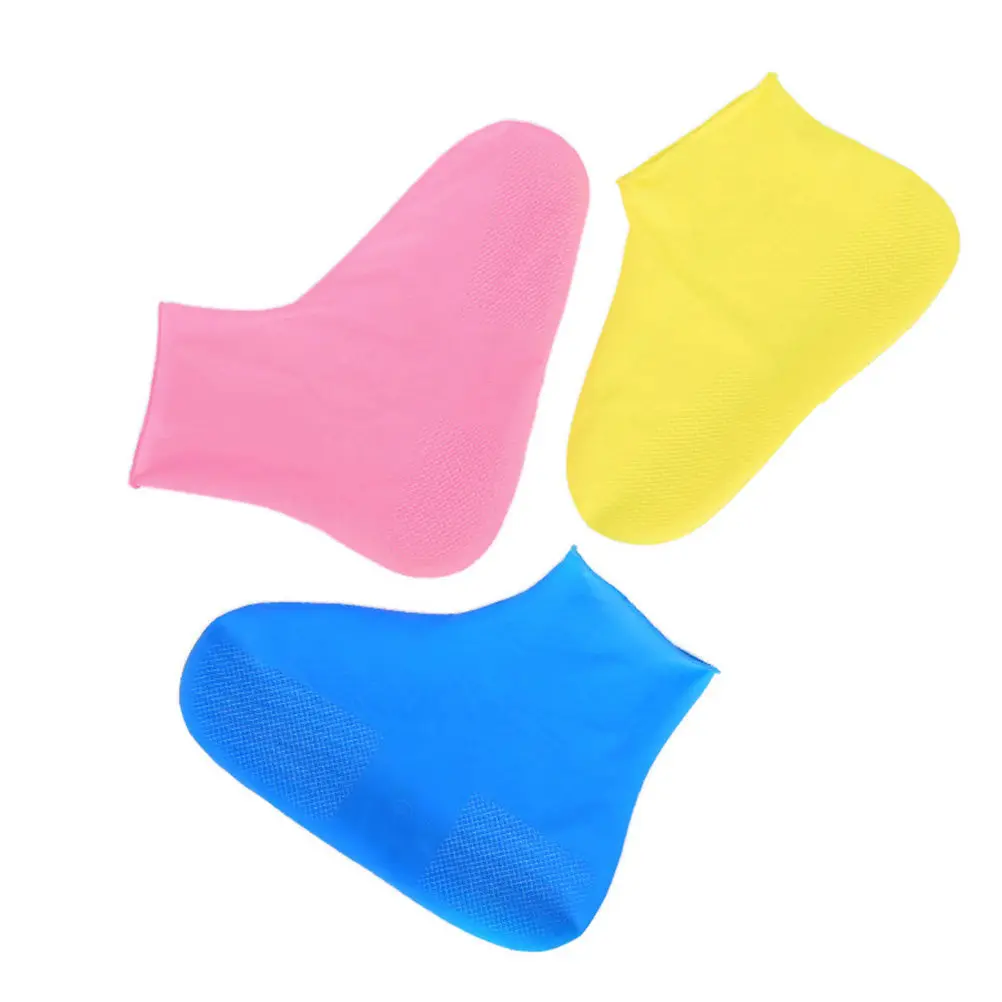 Latex Shoe Covers Waterproof Non-Slip Stretchable Disposable Boot Covers Rainy Snowy Days Mud Protection Easy on Off