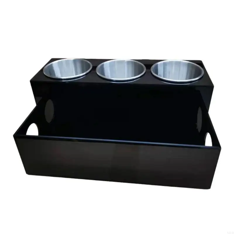 

Акриловый держатель для фена, стильная подставка для щипцов для завивки волос с 3 чашками, подставка для хранения туалетных для