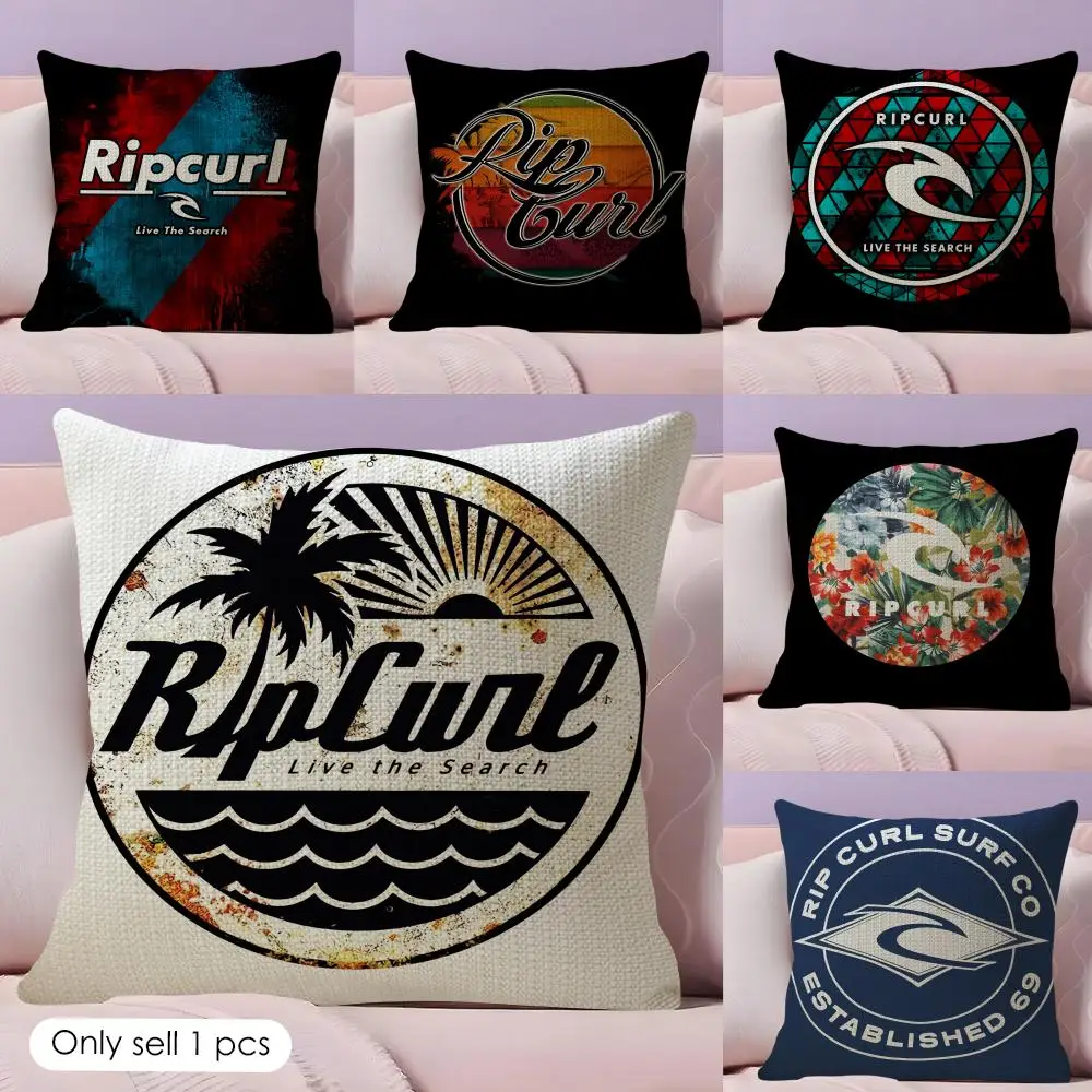 S-Surfing brand R-Ripcurl Cushion Cover Natural Linen Pillow Cover Double-Sided Print Cushion Case for Sofa Home Decor Gift