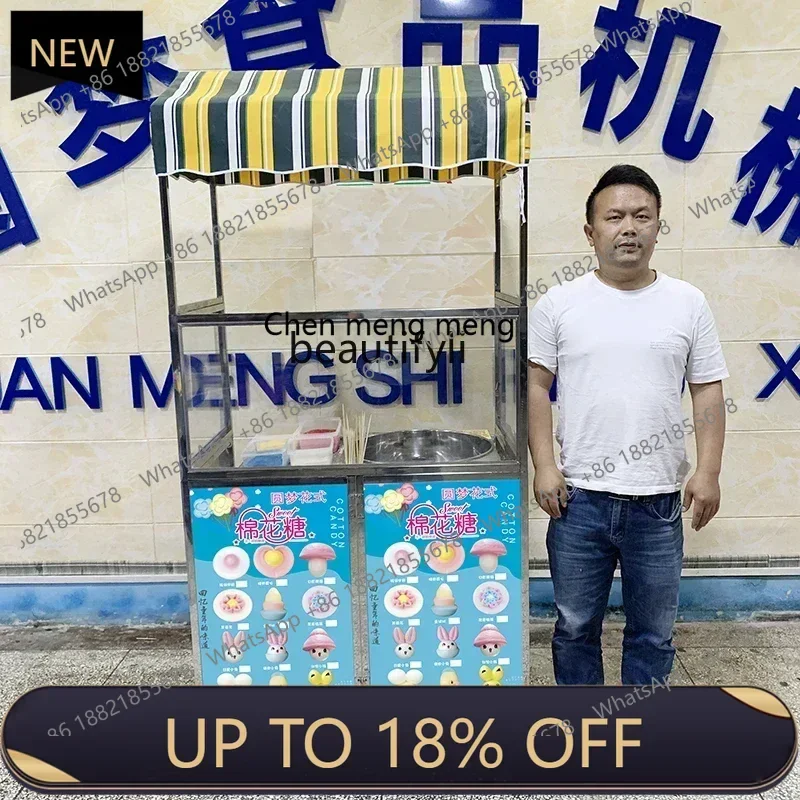 

Z189 Folding cart Commercial portable two-layer multi-functional mobile stall simple dining car