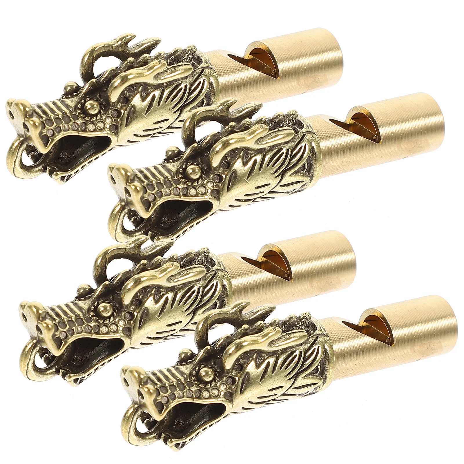 นกหวีดรูปหัวมังกร 4 ชิ้น พวงกุญแจทองเหลือง รูปสัตว์ นกหวีดฉุกเฉิน เสียงดัง สำหรับกิจกรรมกลางแจ้ง เอาตัวรอด ตั้งแคมป์ เดินป่า กีฬา ความปลอดภัย