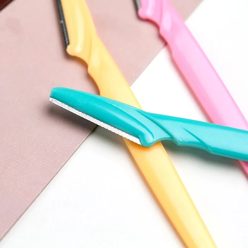 10 pièces rasoir de sourcils outils de maquillage sûr sourcils rasoir visage corps épilation lames de rasoir femme sourcils façonnage couteau