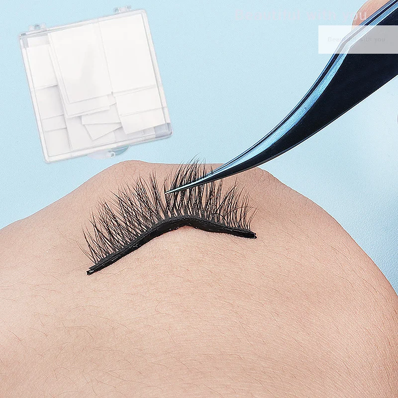 NewSelf-tira de pegamento para pestañas autoadhesiva, cinta impermeable para grupos de pestañas, reemplazo de almohadilla de pestañas autoadhesiva