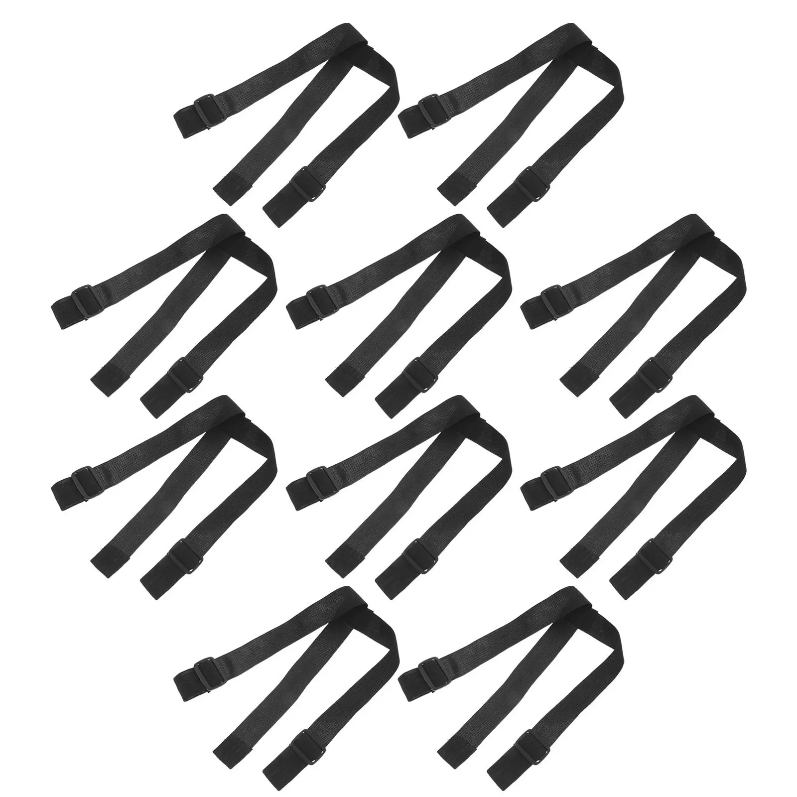 10Pcs Headlamp Elastic Strap Adjustable Replacement Band for Outdoor Hiking Running Headlight Holder Black Replacement Bands